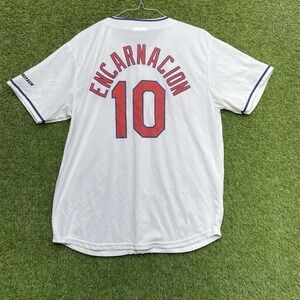 Cleveland Indians Jersey Mens XL Sportswear Edward Encarnacion White Red #10